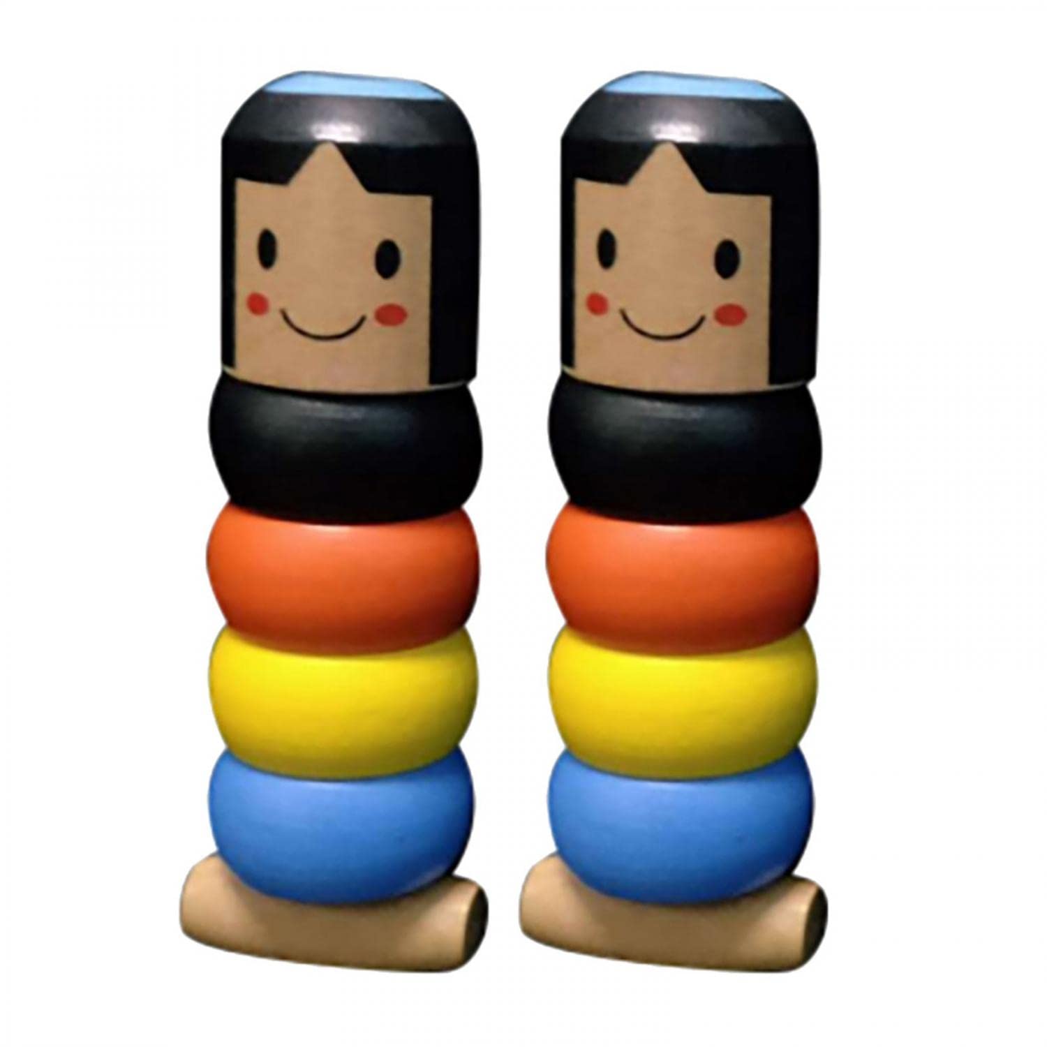 Stubborn Man Toy, Trick Props, Unbreakable Wooden Man Toy Immortal for Kids, Gift for Christmas A - 2PC