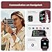 IOWODO Smartwatch Damen 2026 | Bluetooth-Anrufe | 100+ Sportmodi | Herzfrequenz & Schlafüberwachung | 350 mAh (6+ Tage) | 2 Armbänder (Silicone/Nylon) | Fitnessuhr für Android & iOS