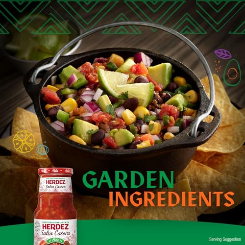 Image of HERDEZ Salsa Casera, Mild, 16 oz Jar - Classic Homestyle Mexican Salsa for Everyday Use (Pack of 2)