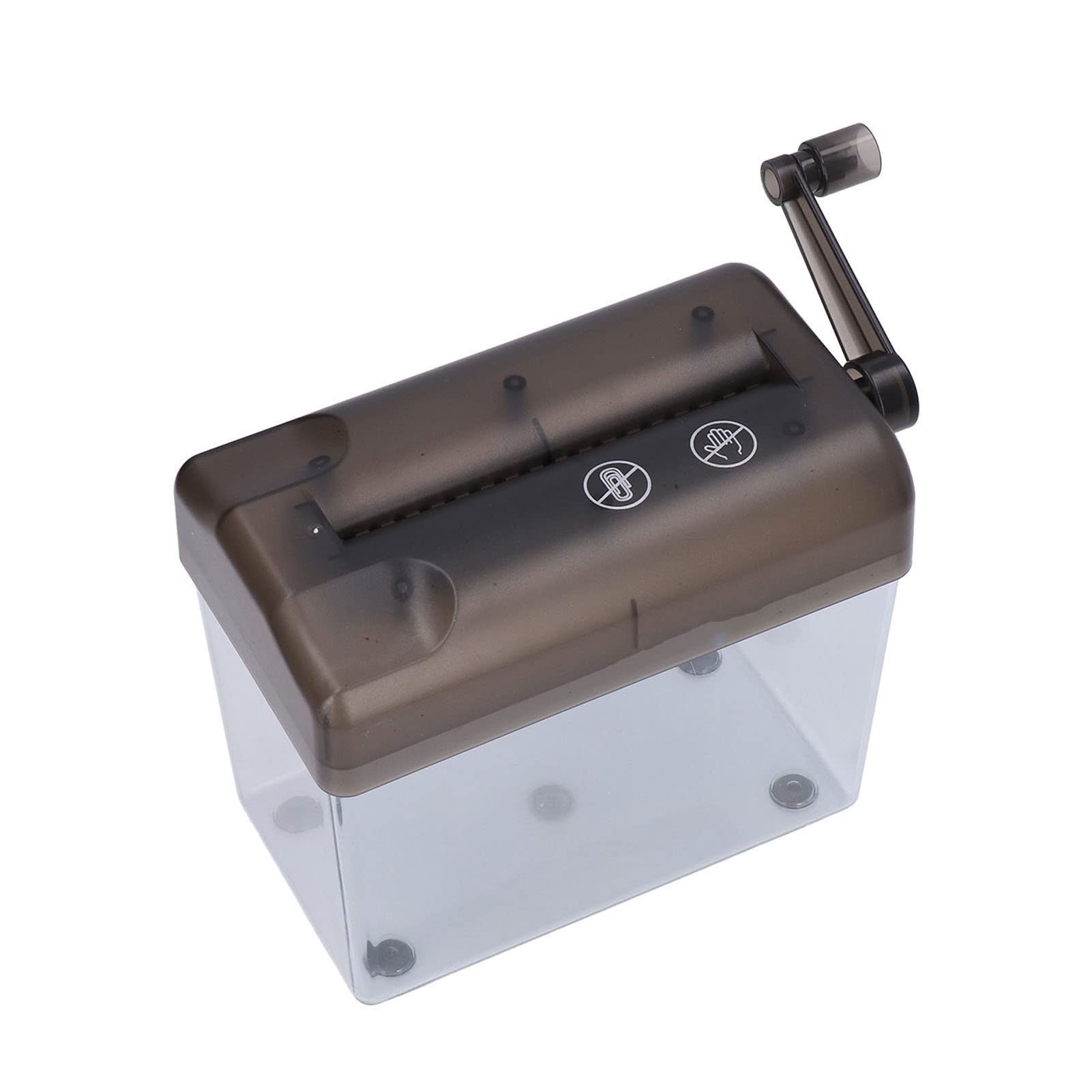 Manueller Aktenvernichter Kleiner tragbarer Aktenvernichter Einfache Bedienung Handaktenvernichter Mini-Aktenvernichter Papierschneidewerkzeug für Office Desktop Home(Grau)