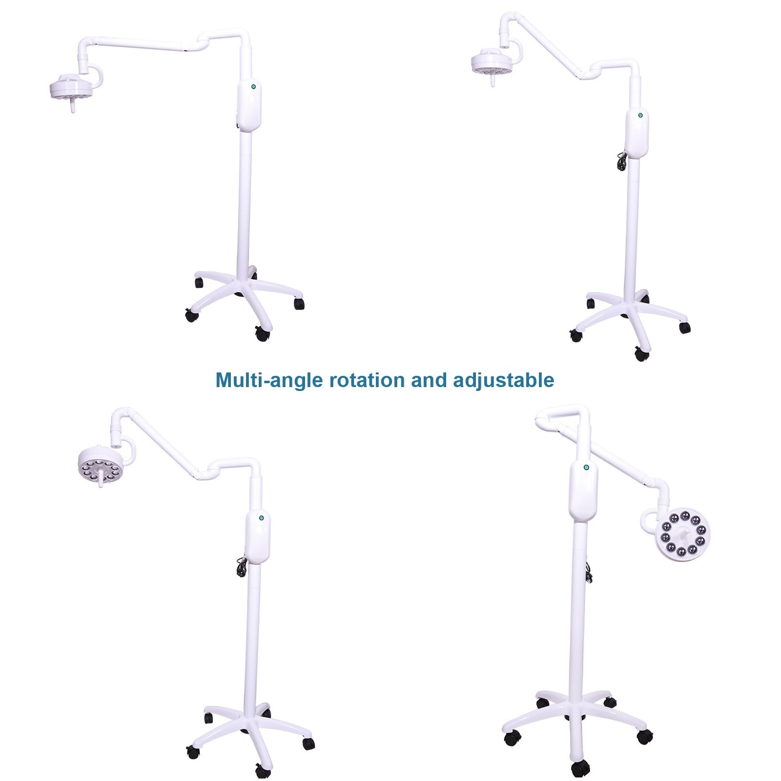 Lampada per Visita Chirurgica Mobile 30W LED Luce Chirurgica Senza Ombre Lampada per Visita Medica per Odontoiatria Bellezza Ginecologia ORL Chirurgia Veterinaria