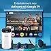 Philips, Neopix 250, Heimkino-Beamer, Full HD 1920 x 1080p, 180 Grad drehbar, Google TV, Spiegelmodus, WLAN 6, Stereoklang 2 x 3 Watt, Weiß