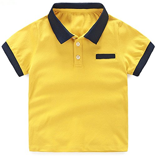 LittleSpring Boys Girls Polo Shirt School Uniform Short Sleeve Pique Polo T Shirt for Kids