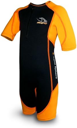 Aqua Sphere Aquasphere Stingray Long Sleeve Unisex Kids Wetsuit - 100% UV Protection, Long Lasting Quality Neoprene, Washer Dryer Safe, Warm Comfortable Fit for Diving Swimming Surfing - Boys & Girls