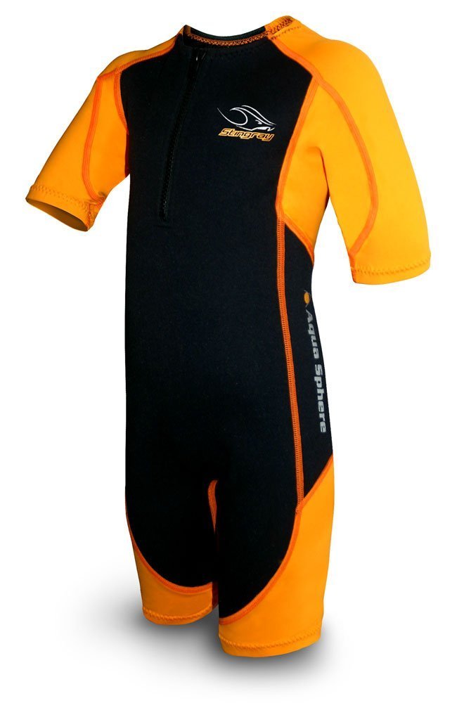 Aquasphere Stingray Long Sleeve Unisex Kids Wetsuit - 100% UV Protection, Long Lasting Quality Neoprene, Washer Dryer Safe, Warm Comfortable Fit for Diving Swimming Surfing - Boys & Girls
