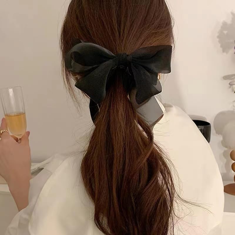 Set de 2 pinzas para cabello con diseño de lazo miniatura 5