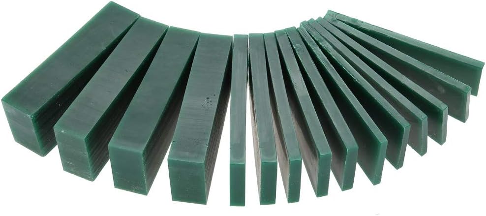 Dioche Carving Wax Sheet Green Carving Wax for Jewelry Making Tool - Perfect for Ring, Earring, Bracelet Projects - Available in 4/6/8/21/23mm Thickness - 15 Pcs in Each Box