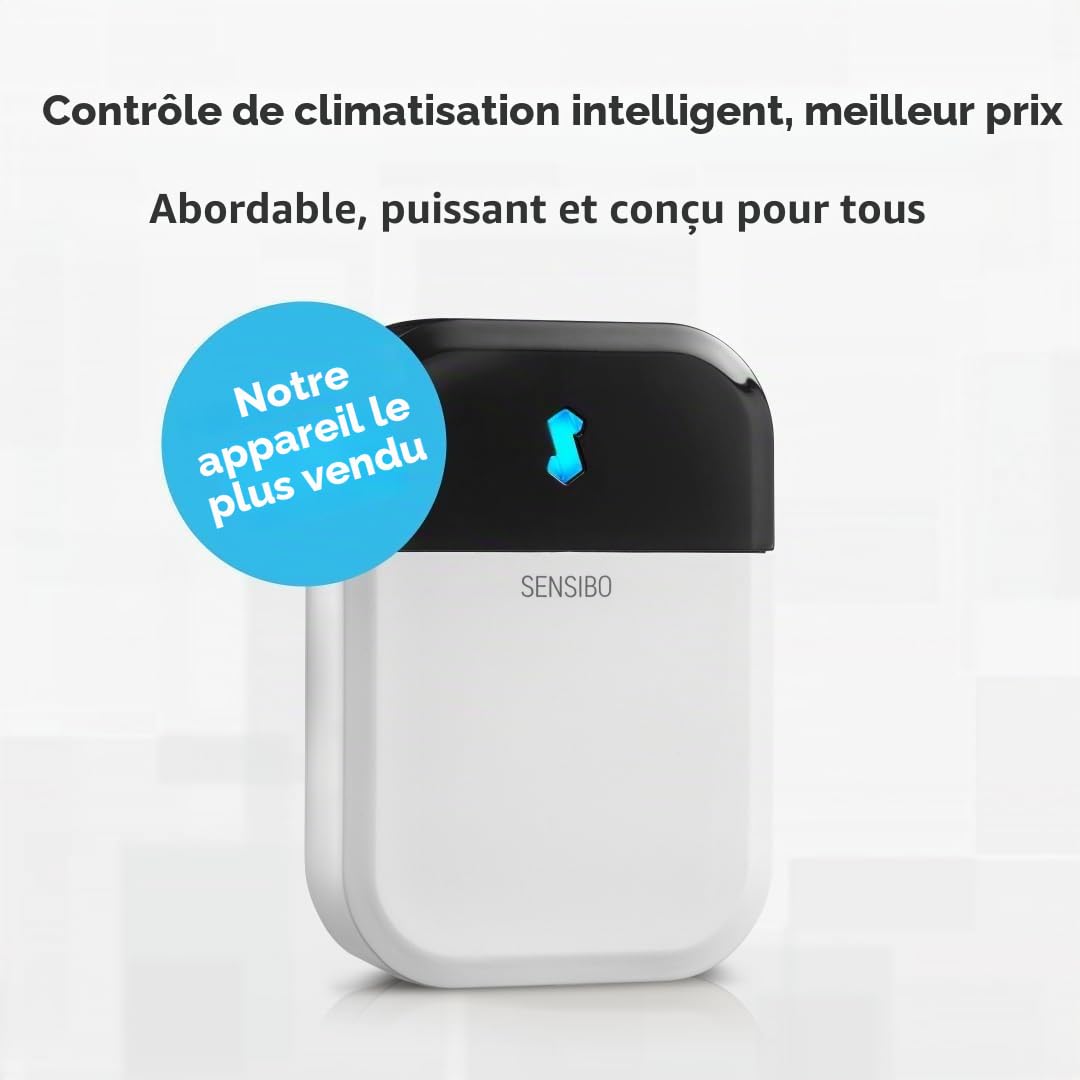 Sensibo Sky Lot de 3 systèmes de climatisation Smart Home - Installation rapide et facile - Maintient le confort avec l'application écoénergétique - Marche/arrêt automatique. Wifi, Google, Alexa et