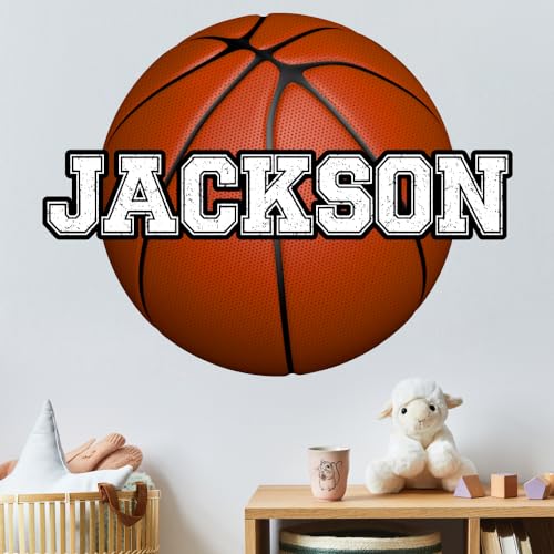 Vinilo decorativo personalizado con balón de básquet miniatura 1