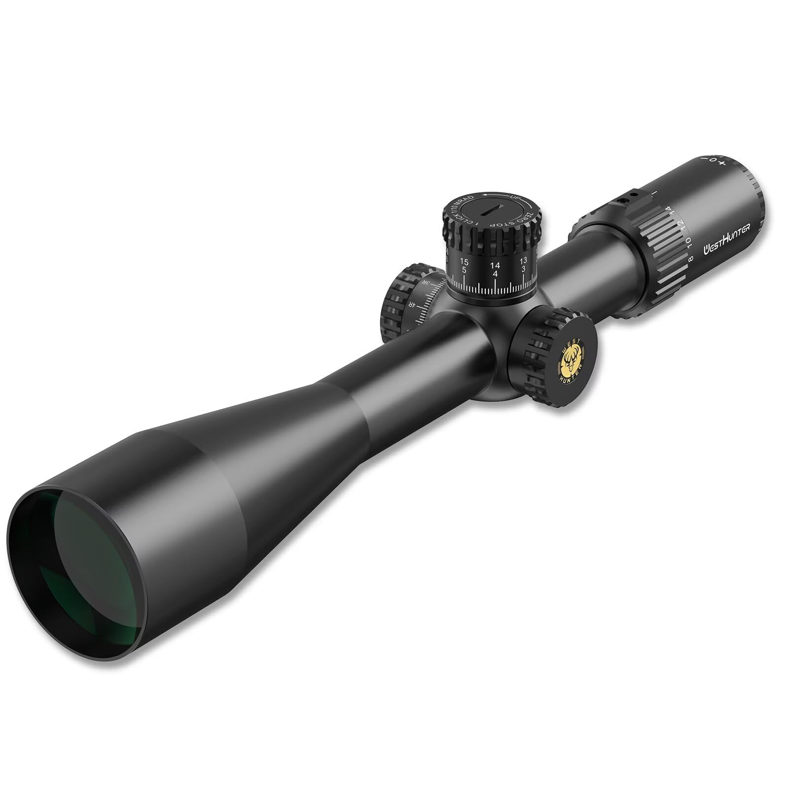 WestHunter Optics HD GEN2 8-32x56 FFP - Lunette de Visée de Précision et Compétition, Tube de 34 mm, Premier Plan Focal, Réticule en Verre Gravé, Lunette Tactique 1/10 MIL avec Zero Stop