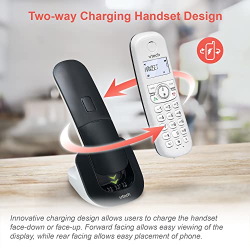 VTech CS1550 DECT Schnurloses Telefon mit Anrufbeantworter, innovativer Ladestation, ECO Modus, Anrufererkennung/Anklopffunktion, Freisprecheinrichtung, hintergrundbeleuchtetem Display und Tastatur