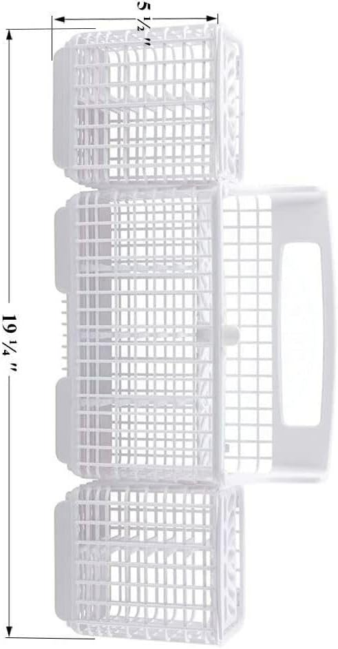 Dishwasher silverware basket with length dimension 19 1/4 inches