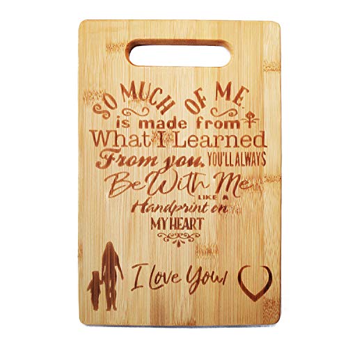 Mothers Present ~ Special Love Heart Poem Bamboo Cutting Board Mom Present Mother Day Mom Birthday Holiday Engraved Side For Decor Display Or Hanging Reverse Side For Usage (10.6 X 7 Rectangle) #TOP5