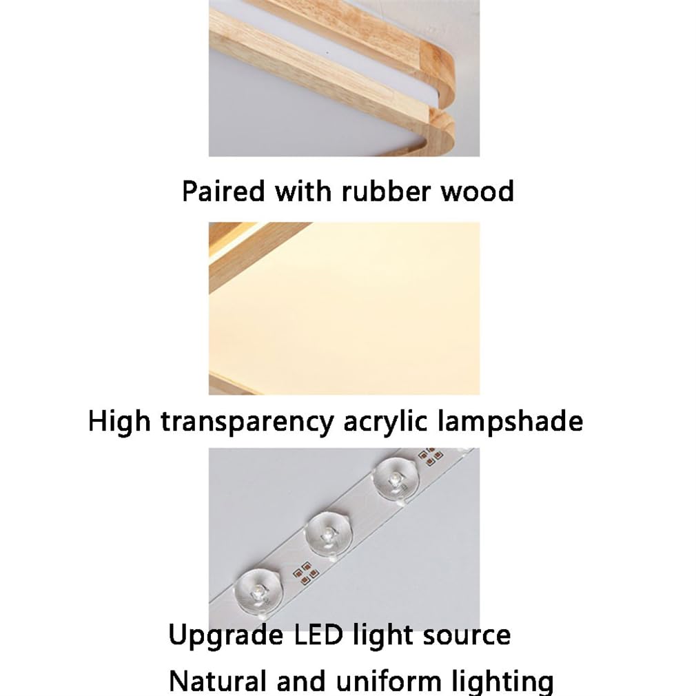 Lampa sufitowa LED kwadratowa płaska lampa trójkolorowa wpuszczana lampa sufitowa z akrylowym kloszem do oświetlenia sypialni/kuchni/jadalni, dekoracji.