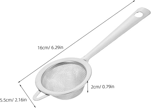 Miniatura 2 de Colador de acero inoxidable Colador de malla de té Colador de cocina Colador de tamiz de cocina Cuchara ranurada Manchador de acero inoxidable
