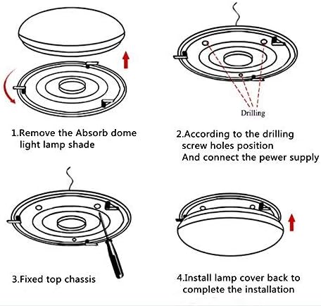 AFSEMOS 8-Inch LED Ceiling Lights, Flush Mount Lighting Round,6000K Natrual White,12W 960LM 80W Incandescent Equivalent(AC85V-265V),Closet Light,Ceiling Lighting for Kitchen Bathroom Dining Room