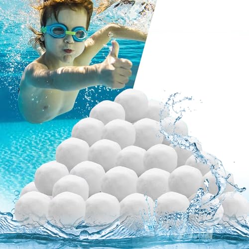 Vueinrg Bolas Filtro Piscina 500g, Sustituye 18kg Arena