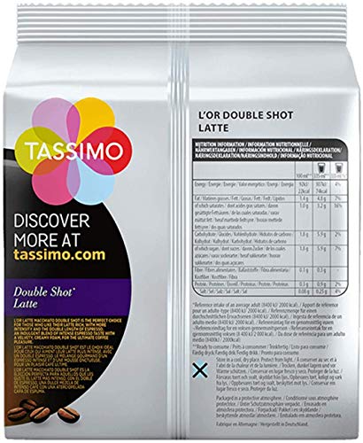 Tassimo L'OR Capsulas de Cafe Latte Doble Shot - 10 paquetes (80 bebidas) - Imagen 5