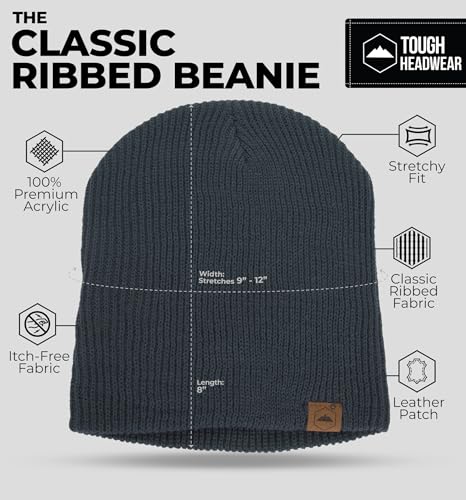 Beanie for Women - Warm Winter Hats for Men, Knit Hat for Cold Weather, Soft Ribbed Beanie Cap & Lightweight Toboggan Hats - Image 4