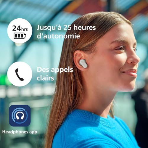 Philips TAT3509WT Écouteurs sans fil avec micro intra auriculaire Bluetooth - vue 6