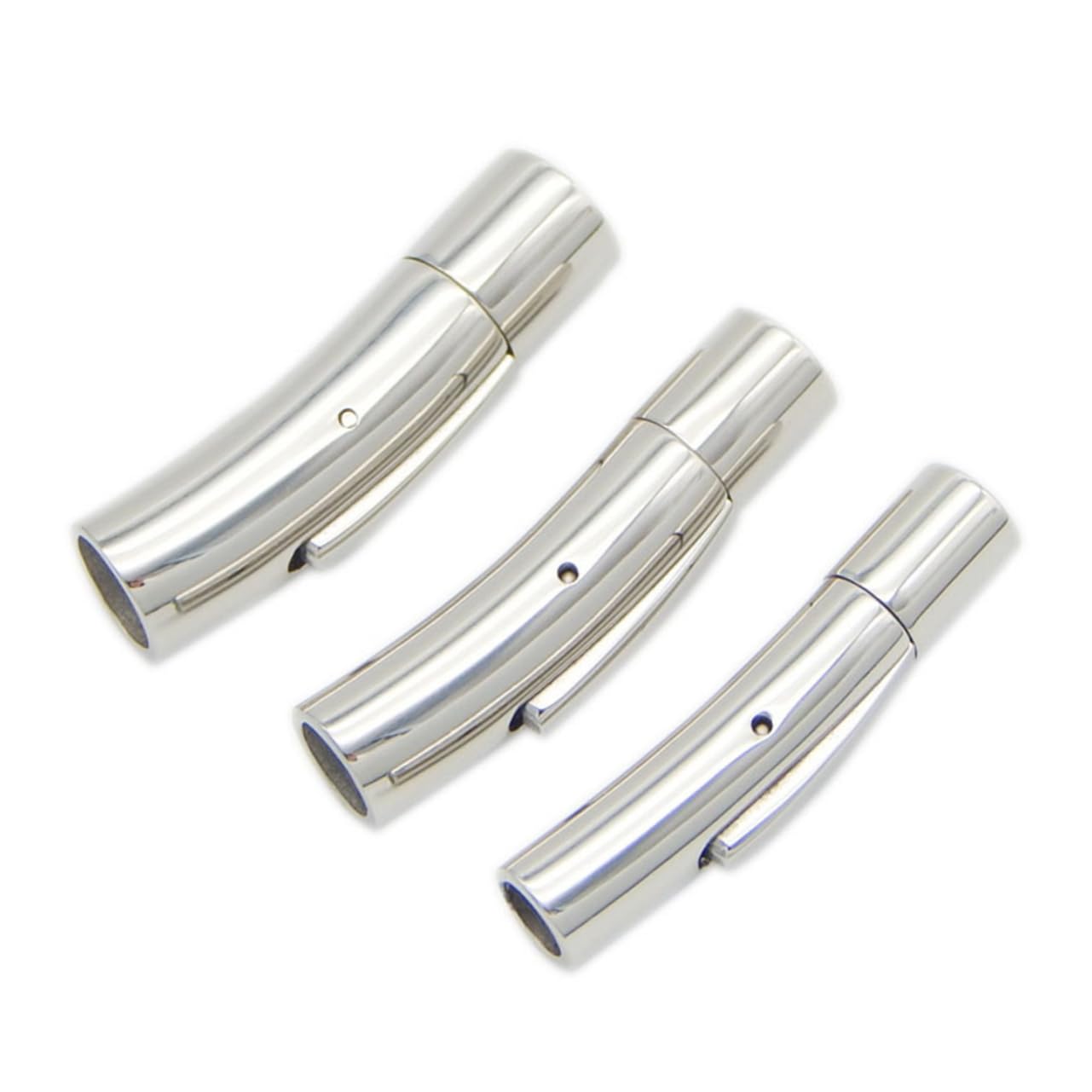 NUOBESTY 3 Sets Schmuckherstellungsset Aus Edelstahl Armbandverschluss Kettenverbinder Verschlüsse Endkappen Für Halsketten Und Armbänder 10 Stück * 3
