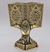 Quran Open Book with Ayatul Kursi and Nazar Dua - Muslim Home Decor Showpiece Ornament Gift 6.25 x 4.5in (Gold)