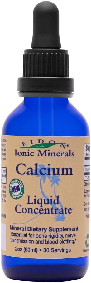 Calcium - Calcium Supplement, Liquid Concentrate, Mineral Dietary Supplement for Healthy Teeth, Muscle Function - 2 Ounce Bottle