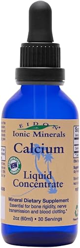 Eidon Ionic Minerals Calcio - Suplemento de calcio, concentrado líquido, suplemento dietético mineral para dientes sanos, función muscular, botella