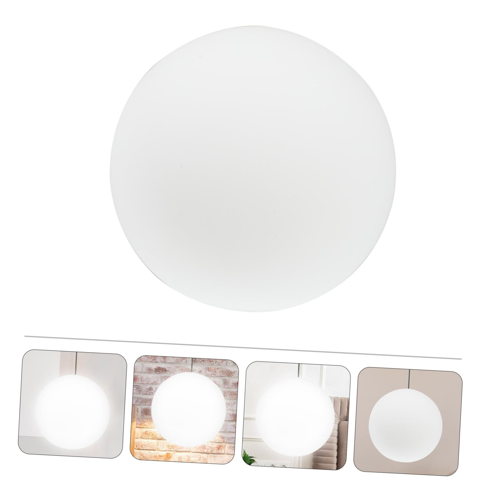 MAGICLULU Paralume in Vetro Smerigliato Bianco Latte Diametro 15 CM, Coprilampada Sferico per Lampadari, Adatto a Sale da Pranzo e Soggiorni