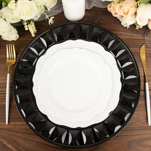 Set 6 Platos Desechables Redondos Negros 13" miniatura 7