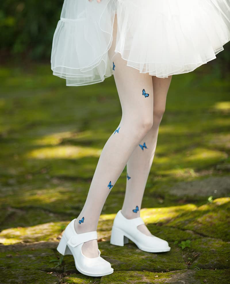 Image of Sahabowi Women's Sheer Tights, High Waist Pantyhose, Vintage Control Top Stockings,Shaping Pantyhose Slimming Butt Lifting