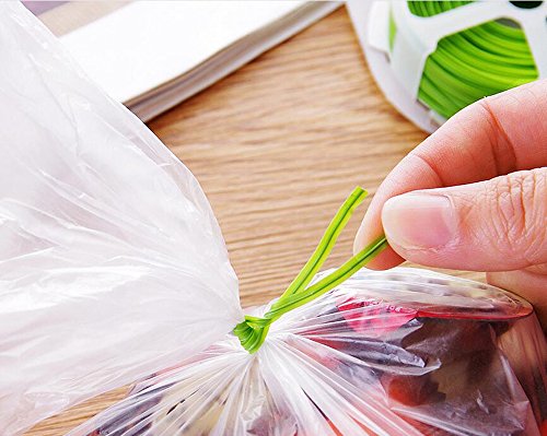 1 Coil 50M Multifunction Line Organizer-Gardening Tape Sturdy Metal Cable Garden Plant Twist Tie Clamps/Clasps Tie With Cutter For Gardening Home Office Using (White) #TOP3