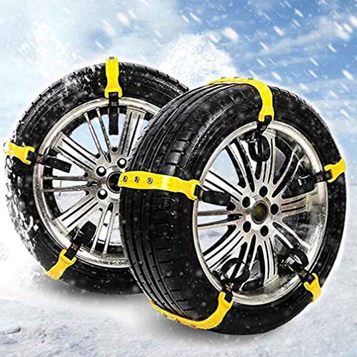 Snow Chains 10 Pcs Anti Slip Tire Chains Adjustable Security Emergency Car Tire