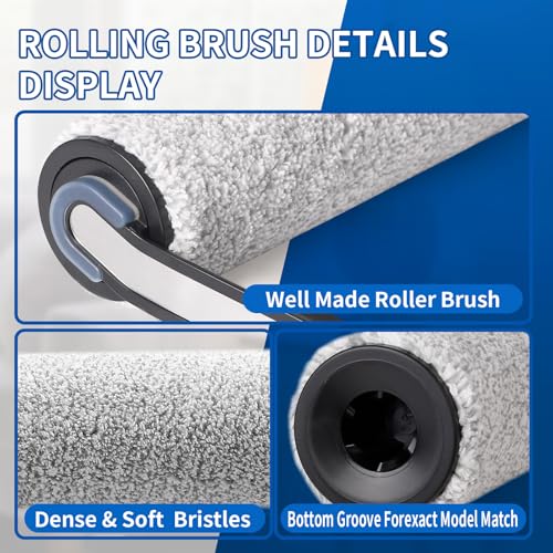 Image of Keluke iFLOOR 5 Roller Brush and Filters Replacement Compatible with Tineco iFLOOR 5 Breeze Cordless Vacuum Cleaner,Replacement Parts Include 2 Brush Rollers, 4 Vac Filters