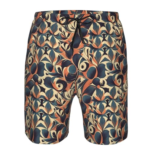 Abstract Pattern Print Stylish Beach Shorts Swim Trunks Lightweight Breathable Summer Outdoor Activities4