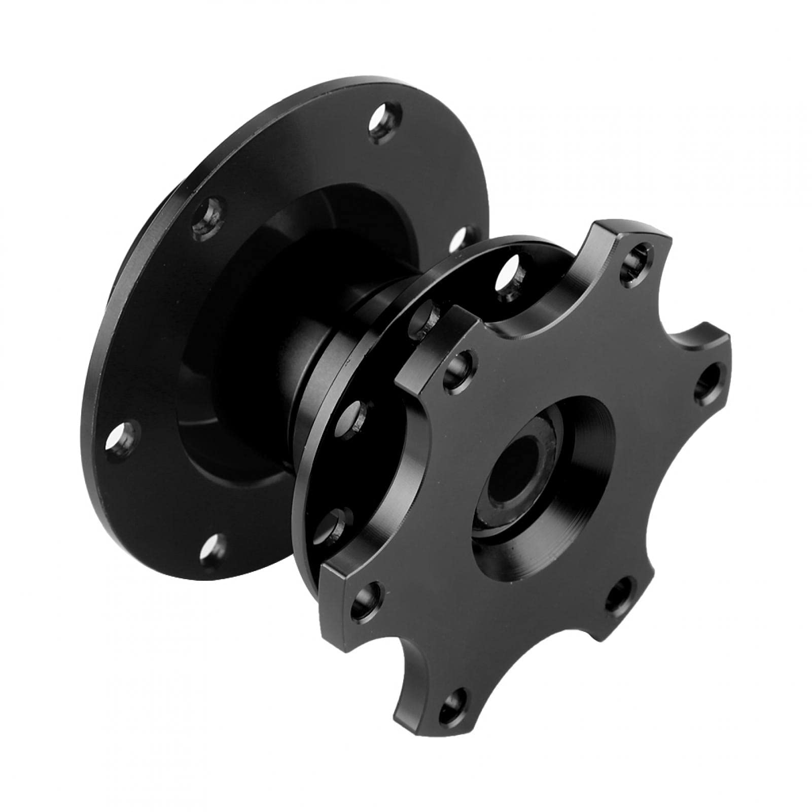 Quick Release Snap Off Kit, adaptador de cubo universal antirrobo de precisión con tornillos para volantes de 6 agujeros (negro)