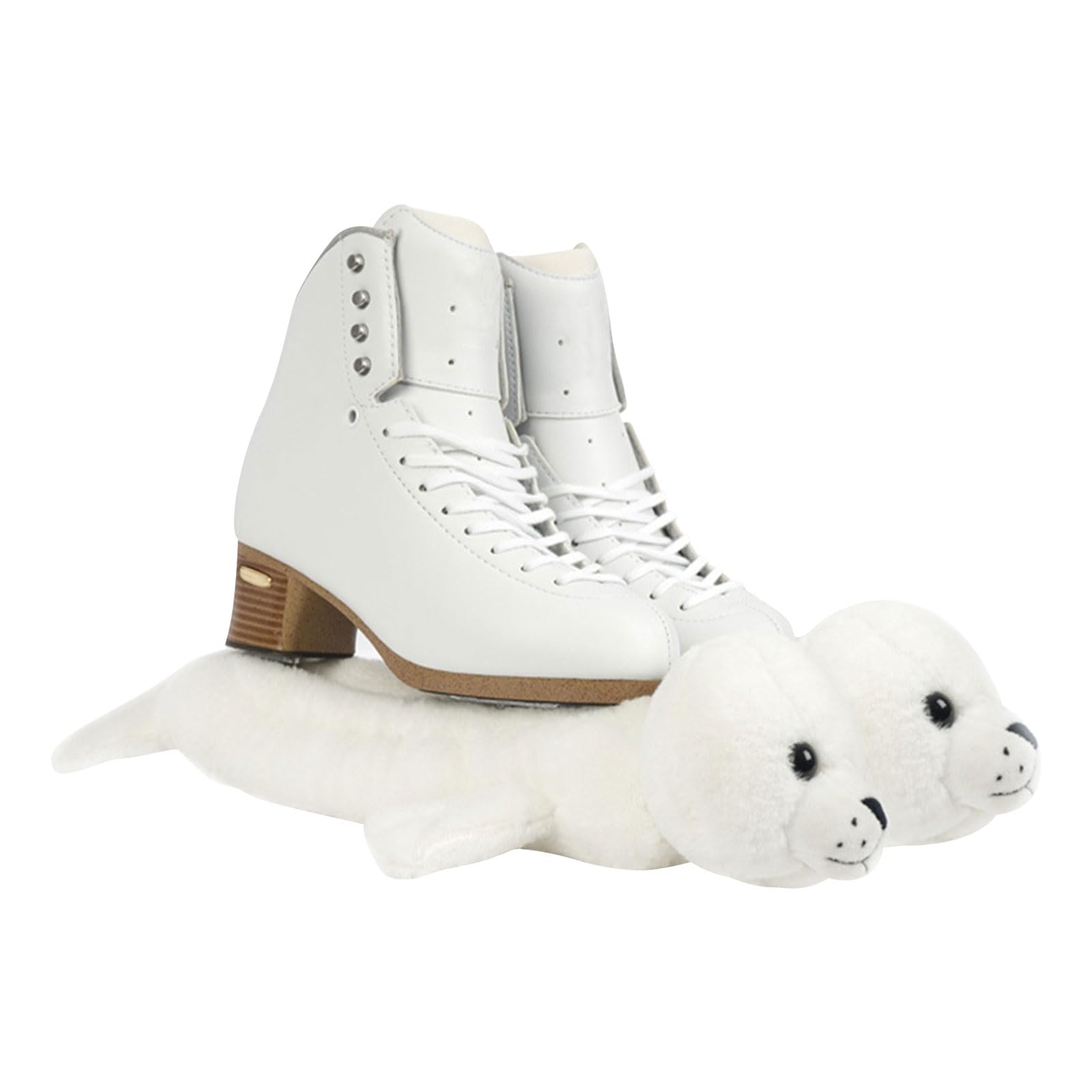 HSOKEW Ice Skate Blade Covers, Animals Ice Skate Blade Protector Cute Novelty Skating Soakers Blades Cover Ice Blade Guards Protective Skate Covers Skating Cover for Girl Women (Seal)