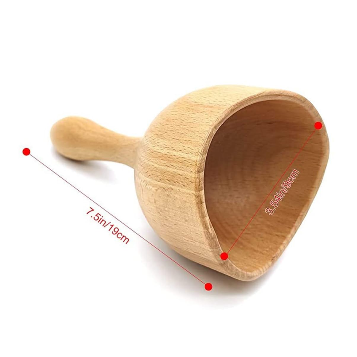 Beaupretty Coppette per Massaggio in Legno 2 Pezzi Funzione Drenante e Massaggiante, Antiscivolo, per Uso Personale e Casa