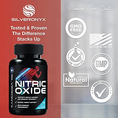 Extra Strength Nitric Oxide Supplement L Arginine 3X Strength - Citrulline Malate, AAKG, Beta Alanine - Premium Muscle Supporting Nitric Booster for Strength & Energy to Train Harder - 240 Capsules - Image 5