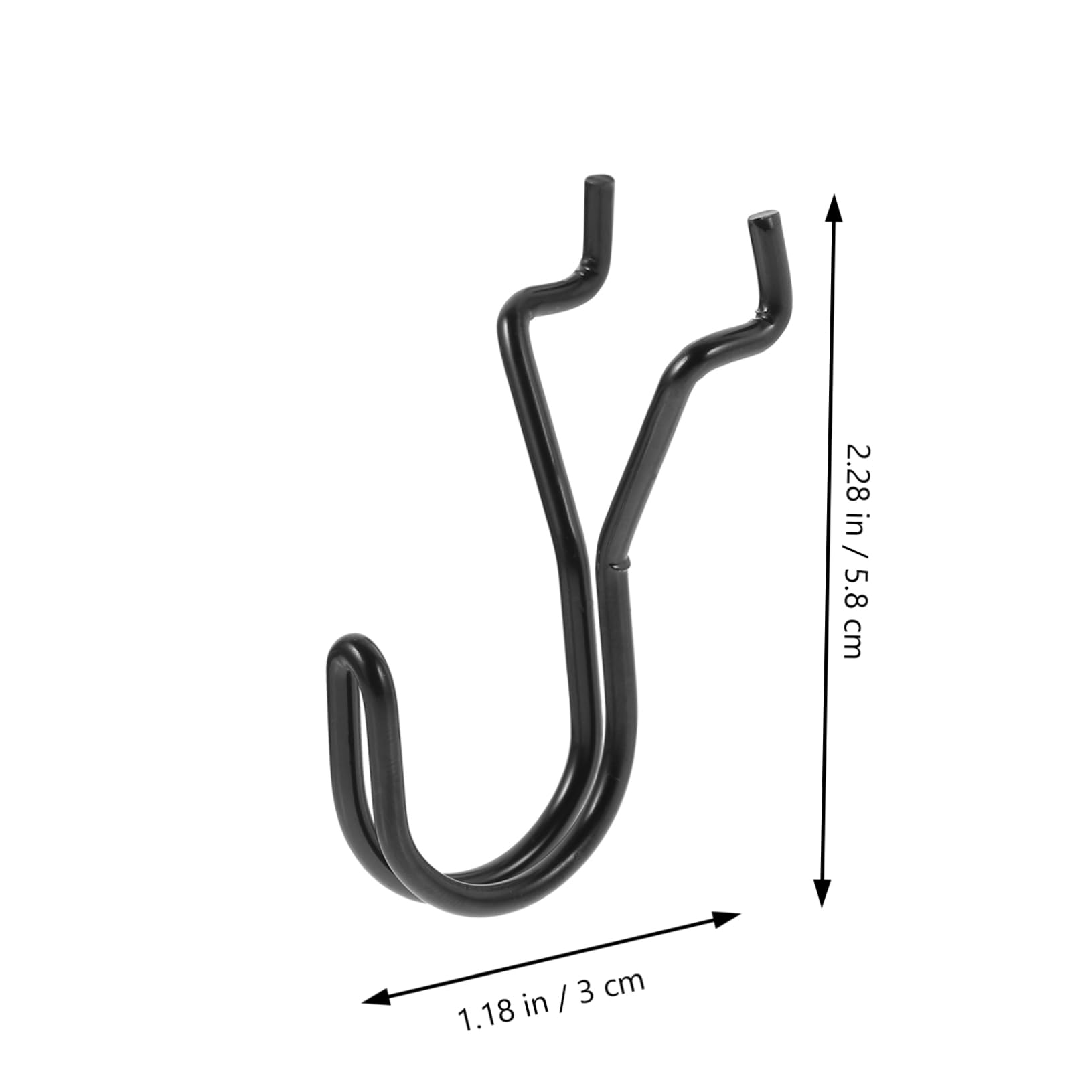 Unomor 5pcs Nail Board Hook Hanging Holder Pegboard Large Peg Board Hangers Display Garage Thick Key Hooks Utility Hangers Peg Board Organizer Accessories Iron Black