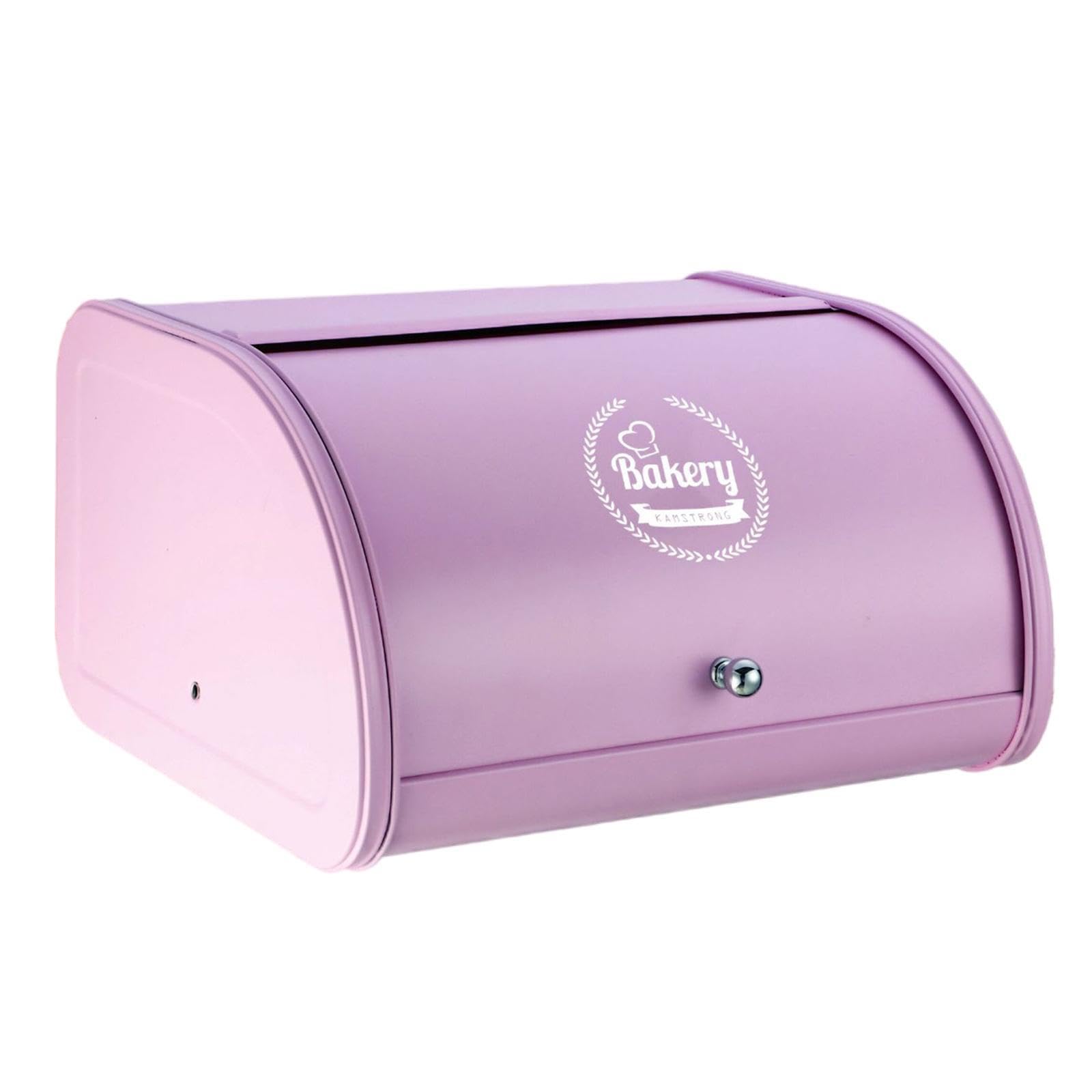 TWISAXC Metal Roll Top Bread Box Storage Container Combining Style And Functionality To Bread Fresh While Organized Storage Box Large Capacity Holder Bin