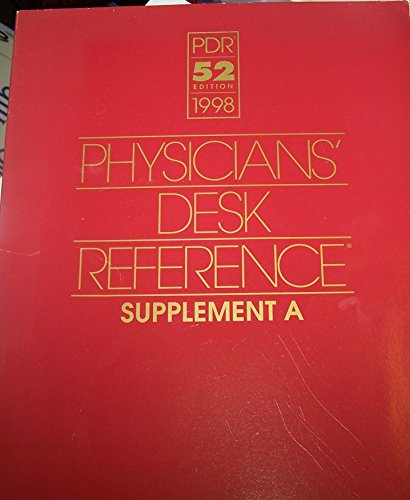 Physicians' Desk Reference 1998: Supplement A (... 1563632586 Book Cover