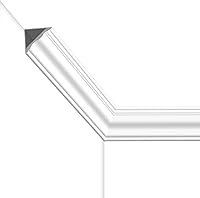 STICKGOO 10-Pack Ceiling Crown Molding Trim, 40FT High Impact Polystyrene Bars, Easy Glue Install, Paintable White Decorative Trim