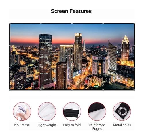 Pantalla de proyector portátil y plegable 200 pulgadas miniatura 2