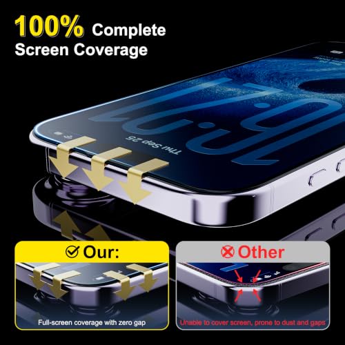 3 Pack for iPhone 17 Pro Max Privacy Screen Protector, HD Clear Glass - image 4