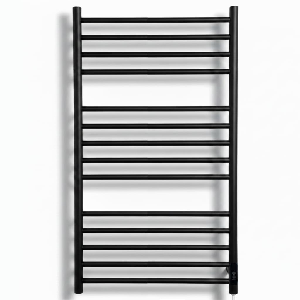 Manissa Siena Black Electric Heated Towel Rail 600mm W x 1000mm H