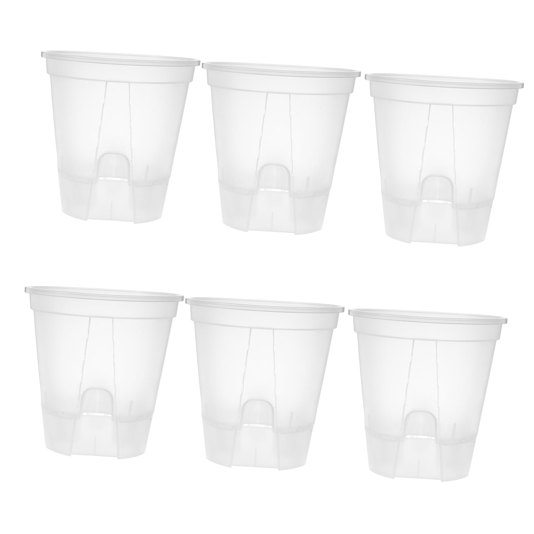 Pot Transparent Auto-drainant pour Plantes D'intérieur Jardinière en Plastique avec Trous pour Orchidées Et Fleurs Pots De Pépinière pour Arrosage De Jardin