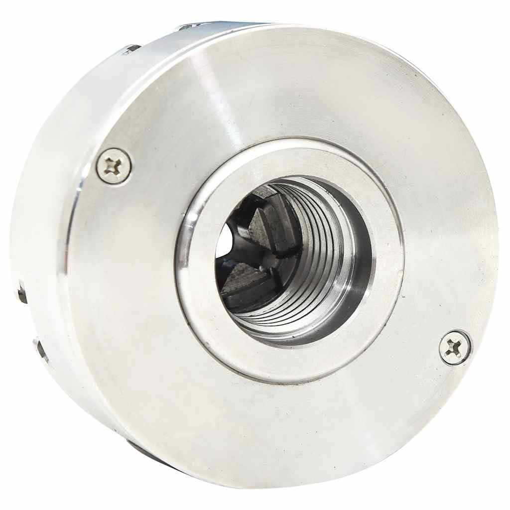 vidaXL Uchwyt tokarski, 4 szczęki, złącze M33, stal, srebrny, 96 mm