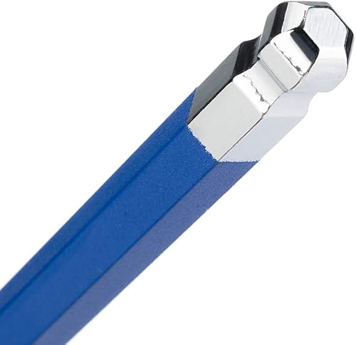 Miniatura 5 de Juego de llaves hexagonales de extremo de bola codificado por colores de 9 piezas, llaves Allen de brazo extra largo, métrico 0.059-0.394 in, acero