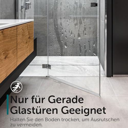 shinfly Duschtürdichtung 80 cm | Dichtung Dusche Glastür mit Gummilippe für 6–8 mm Glasstärke | Ersatz Duschdichtung unten für 12mm Spalt | Schwallschutz & Wasserabweiser – Transparent